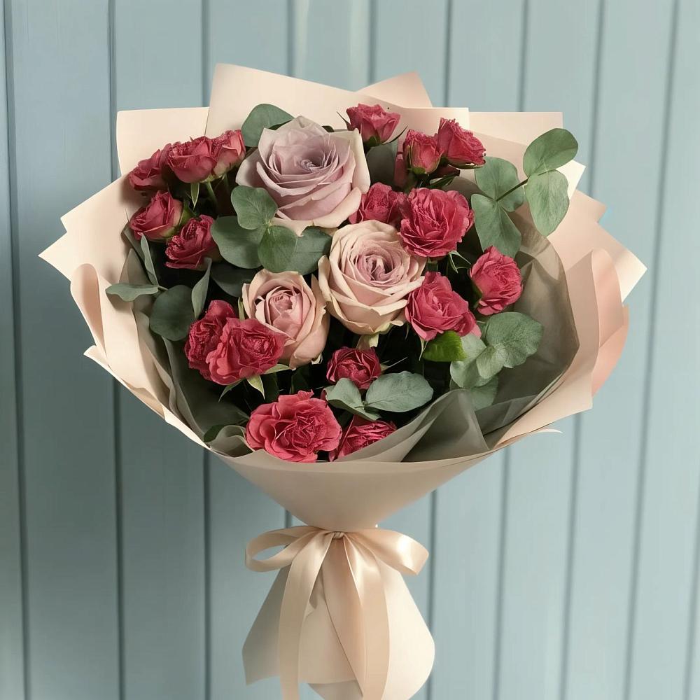 Букет цветов из: Гвоздики и Розы в Свободном