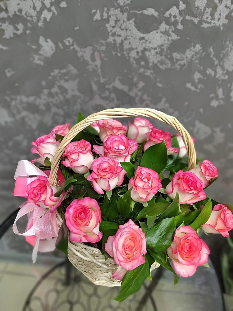 Цветочная композиция из Розы в корзине в Свободном