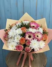 Букет цветов из:  Розы, Герберы и Хризантемы в Свободном