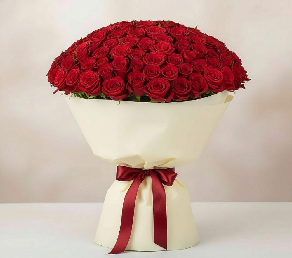 Букет 101 Красная роза Милано в Свободном
