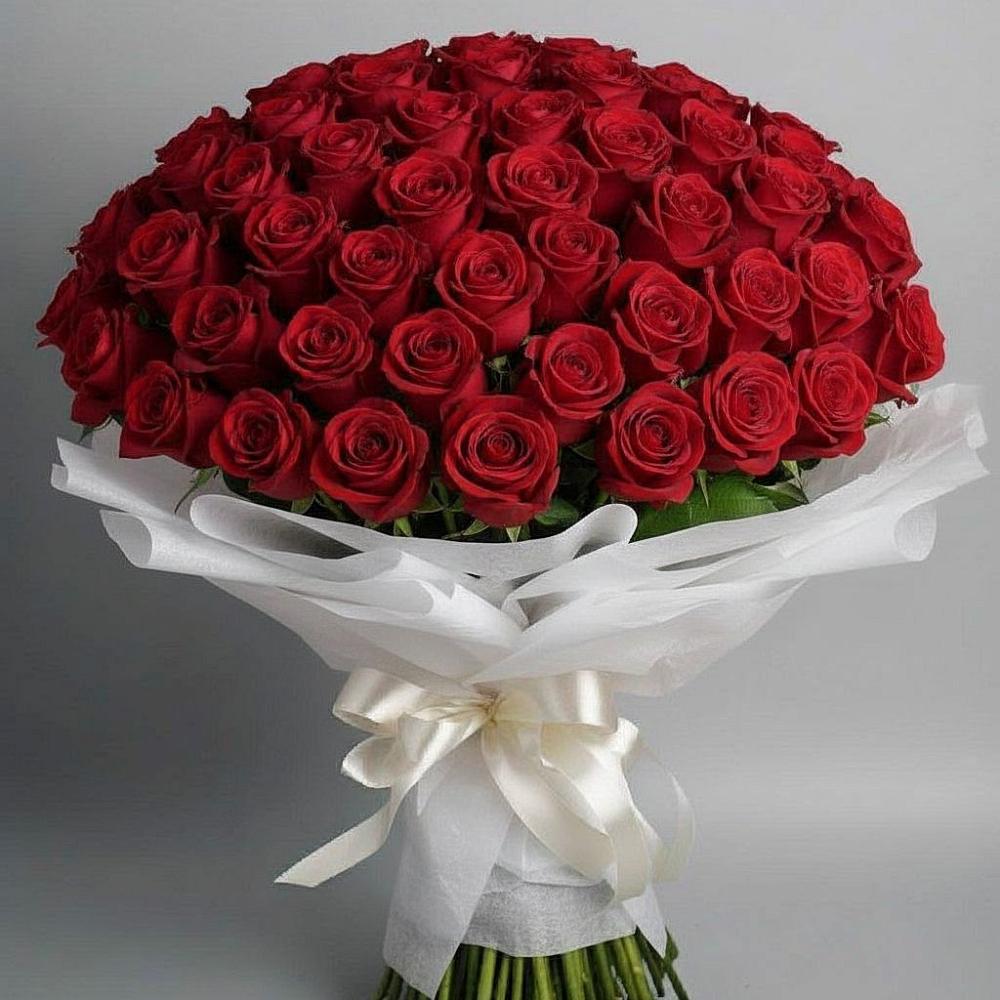 Букет 101 Красная роза Блэк Мэджик в Свободном