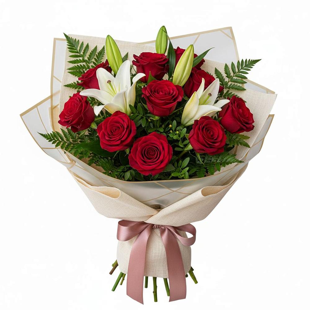 Букет цветов из: Лилии и Розы в Свободном