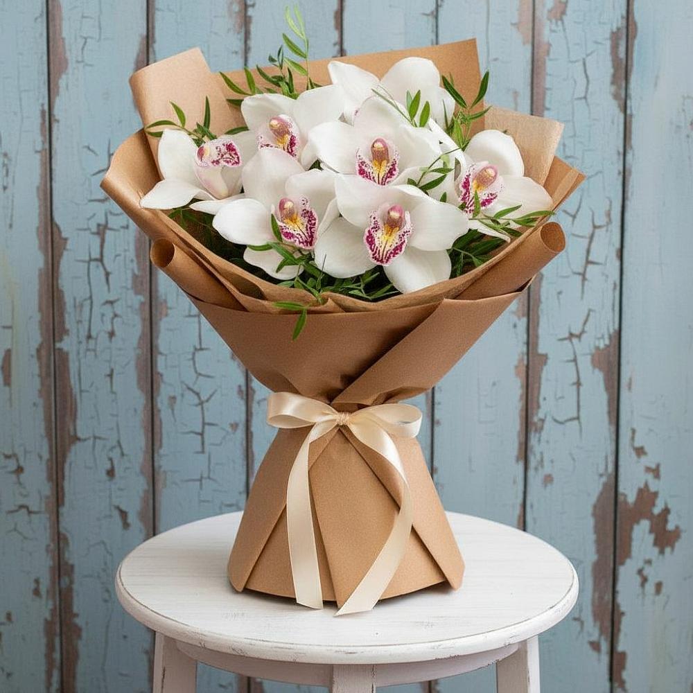 Букет цветов из: Орхидеи и Розы в Свободном