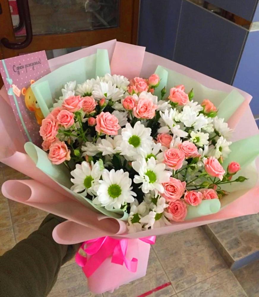 Букет цветов из: Розы и Хризантемы в Свободном