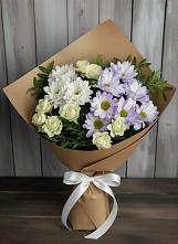 Букет цветов из:  Хризантемы и Розы в Свободном