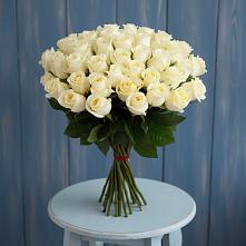 Букет 51 Белая роза Эдлесс Лав #REPLACE_PRED# Свободном