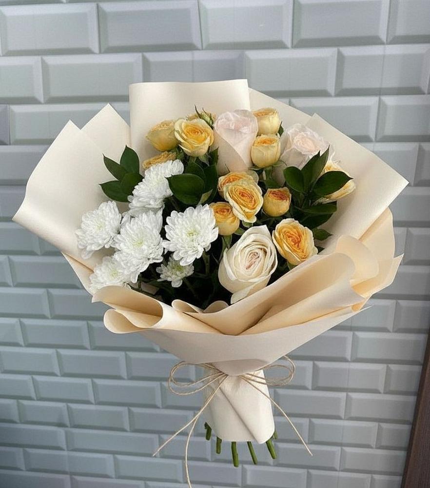Букет цветов из: Розы и Хризантемы в Свободном