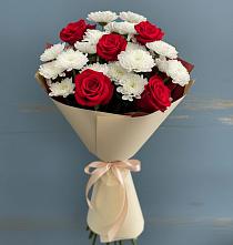 Букет цветов из:  Розы и Хризантемы в Свободном