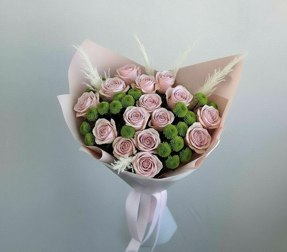 Букет цветов из: Розы и Хризантемы в Свободном