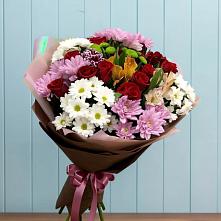 Букет цветов из:  Розы, Хризантемы и Альстромерии в Свободном
