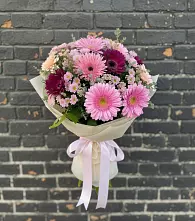 Букет цветов из:  Герберы и Хризантемы в Свободном