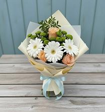 Букет цветов из:  Герберы, Розы и Хризантемы в Свободном