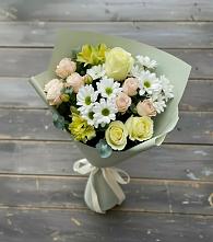 Букет цветов из:  Альстромерии, Розы и Хризантемы в Свободном