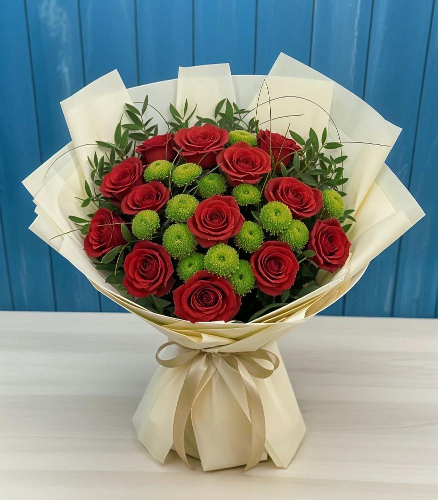 Букет цветов из: Розы и Хризантемы в Свободном